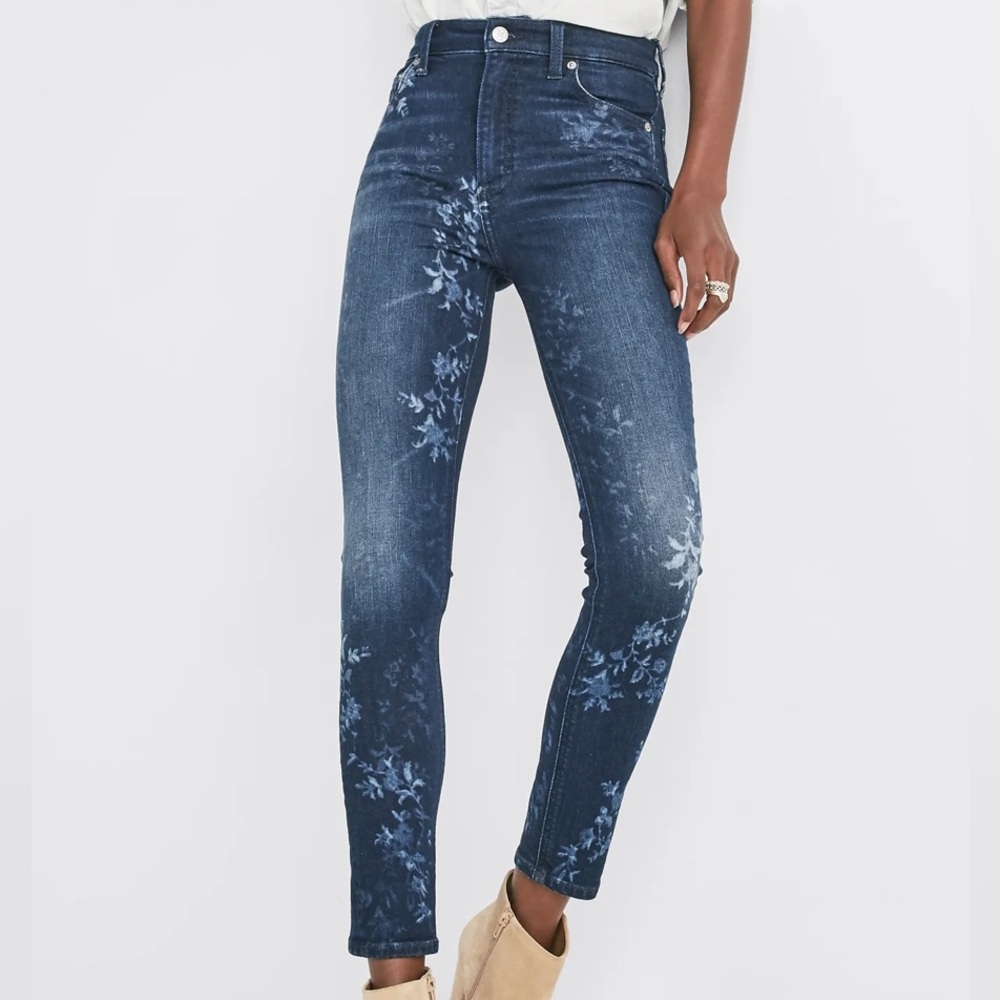 Lucky Brand Bridgette High Rise Floral Skinny Jean